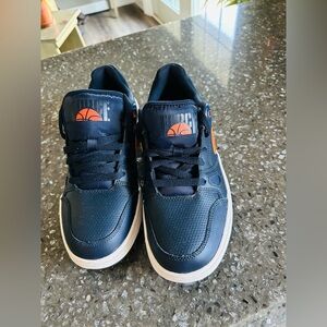 Nike Force Men's Dark Blue and Orange Athletic Shoes
